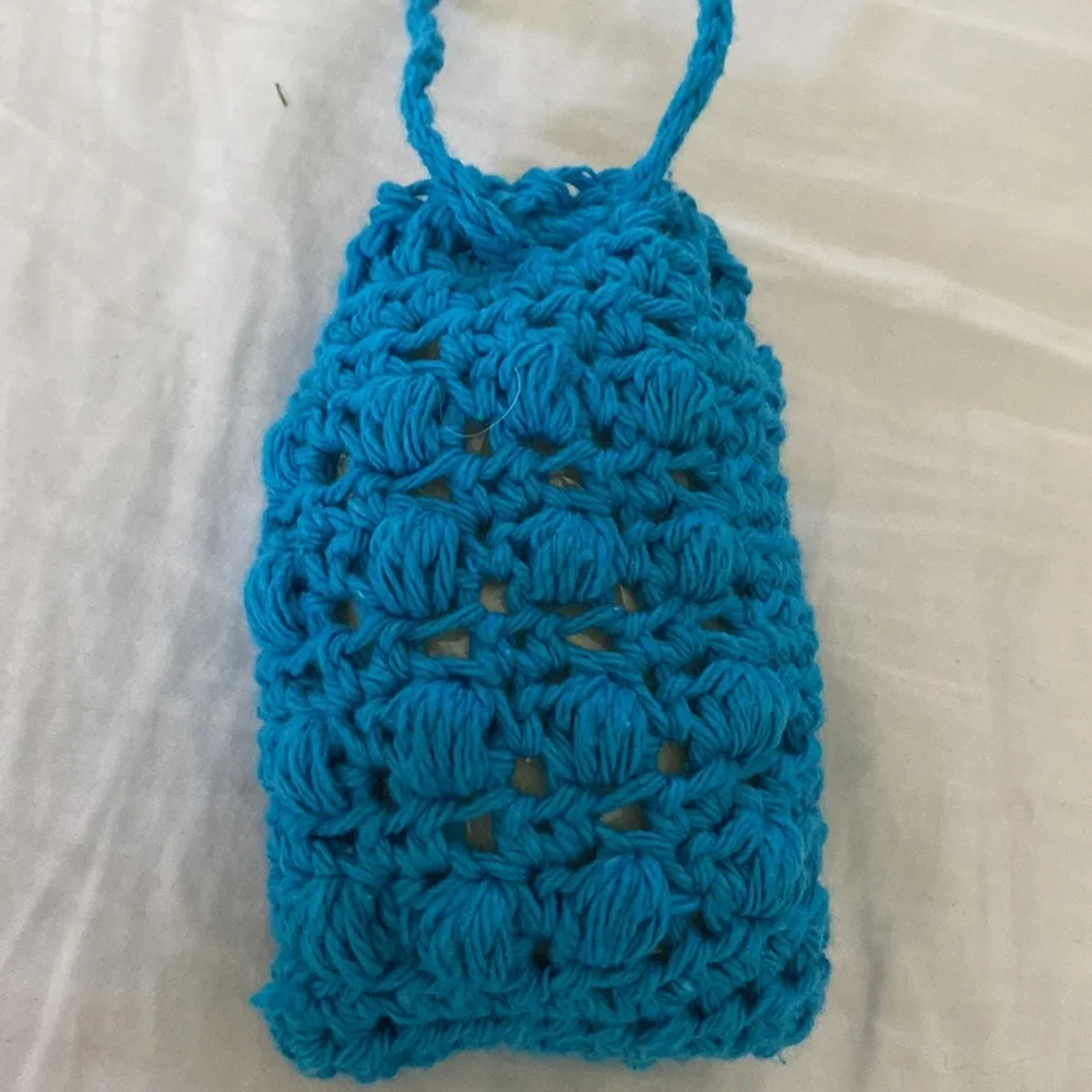 Handmade cotton soap saver washcloth bag